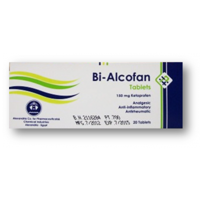 Bi - Alcofan 150 mg ( Ketoprofen ) 30 tablets